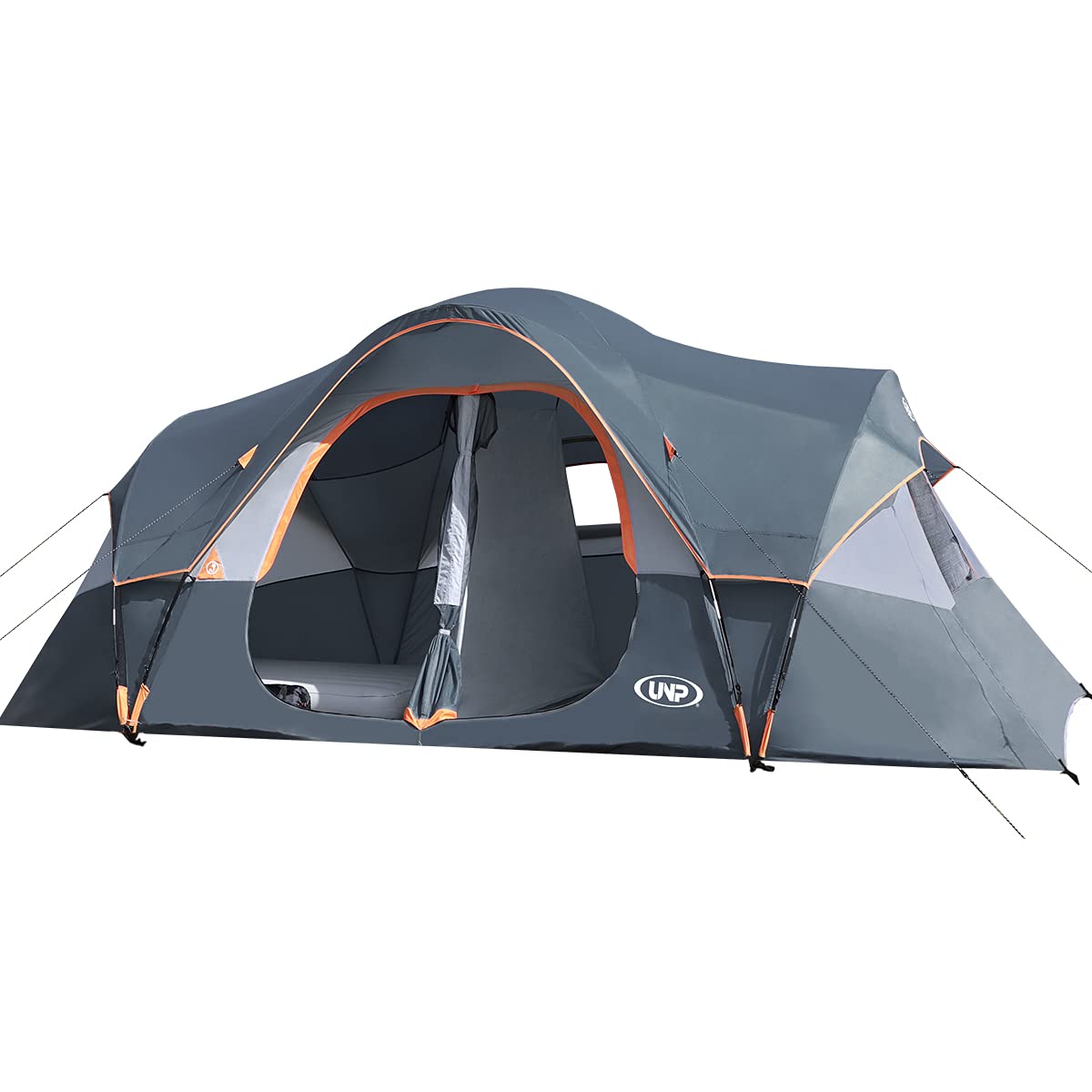 UNP 10-Person Camping Tent for Family Parties and Music Festivals - Big, Easy Up, Waterproof, Weather Resistant, 5 Larg